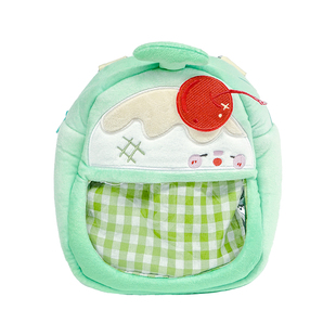 禧乐萌娃包20cm痛包大容量pvc收纳包外出晒娃包圆形哈蜜瓜双肩包