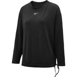 滔搏NIKE耐克女子运动训练休闲针织圆领长袖T恤IQ0338-010