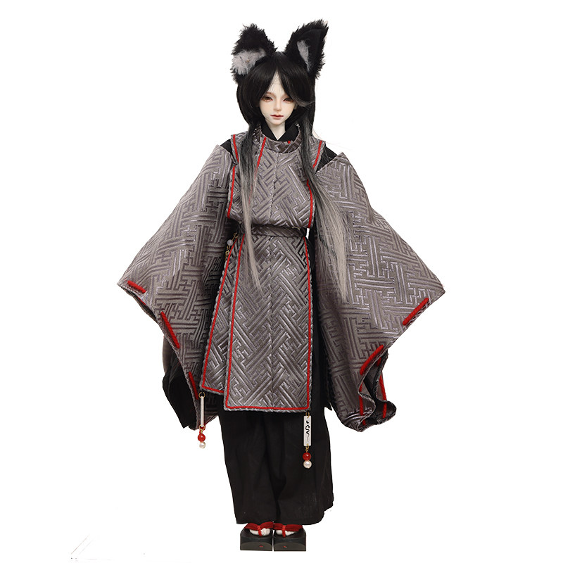 正版bjd4分娃娃青木律Aoki关节人形SD玩偶日式狐狸面具手工化妆