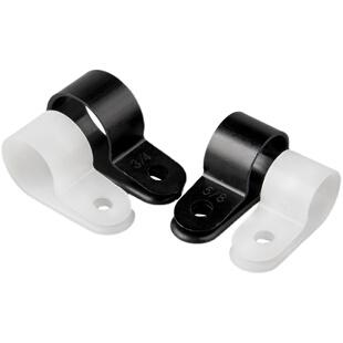 R型理线夹加厚款塑料U形管卡固定纽电缆线卡扣固定线扣电线固定夹