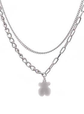 叠戴双层长款配饰脖颈链