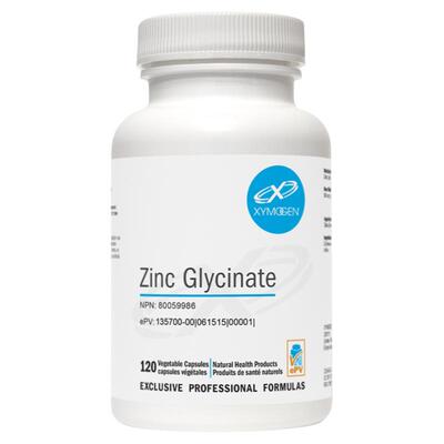 加拿大直邮XYMOGEN赛默金Zinc Glycinate 活力锌儿童好吸收120粒
