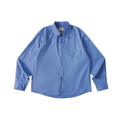 LR MADE 26SS 双头拉链 造型链头 休闲薄外套纯色长袖衬衫