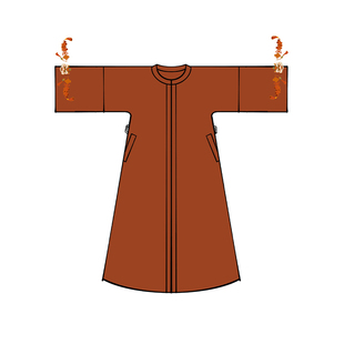 听旬今宵汉服女冬国风圆领双面毛呢长款拜年服纯羊毛大衣新年战袍