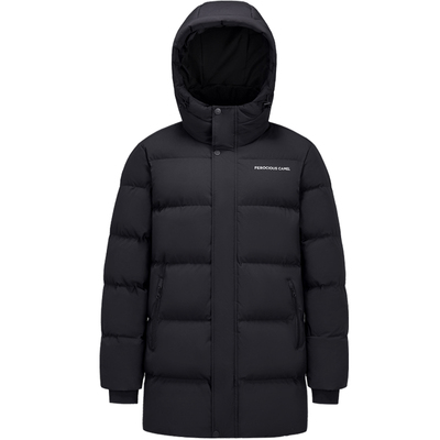 骆驼男装中长款羽绒服男