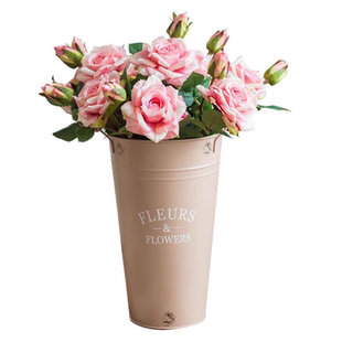 网红高颜值醒花桶家用花店专用深水养花桶铁桶大花瓶鲜花花桶装饰