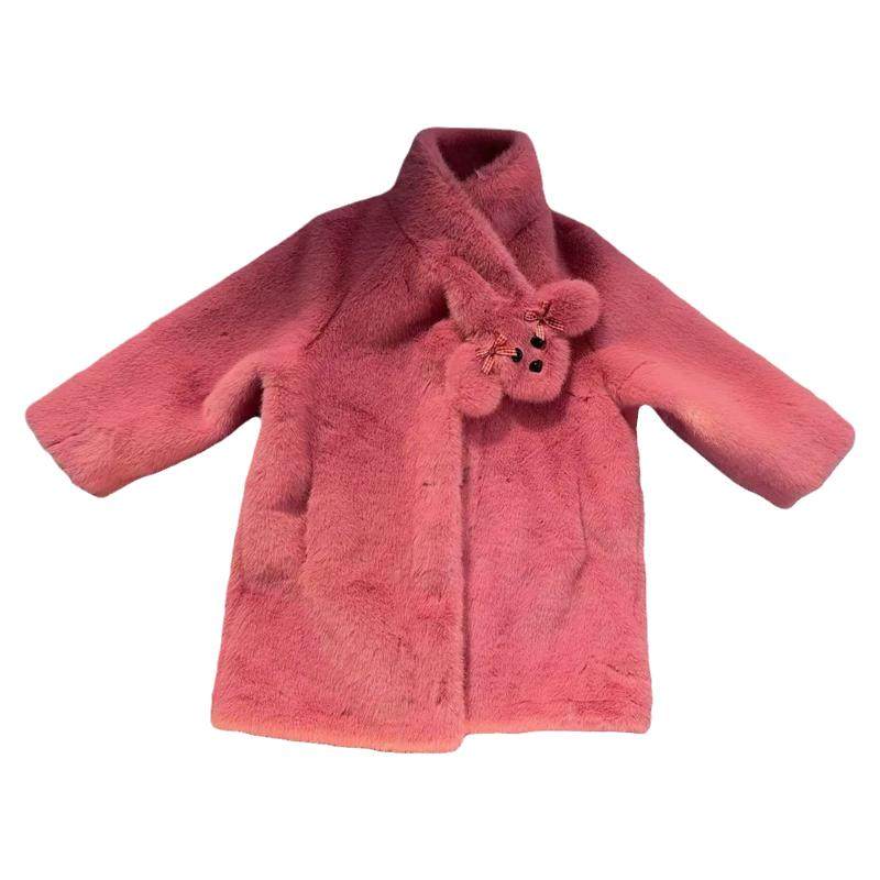 洋气可爱保暖加厚女童棉服女童冬