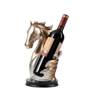 创意马头红酒架轻奢动物摆件玄关家居客厅酒柜简约马到成功装饰品
