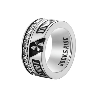 [新品]ROCKRIDE 自由Lucky循光而至戒指 新款高级男女款925银送礼