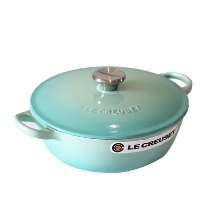 酷彩LECREUSET黑珐琅炖锅深烧锅