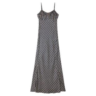 SANDRO2026春季新款女装法式时尚花朵图案印花宽松垂坠长款连衣裙