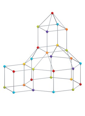 城堡3D几何拼搭积木空间思维