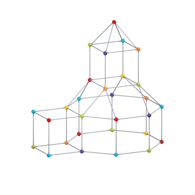 城堡3D几何拼搭积木空间思维