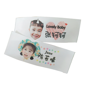 儿童宝宝定制个性名字贴布料定做大头贴纸 长方形布 可洗布姓名贴
