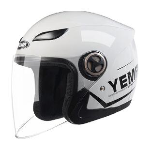 3C认证野马电动摩托车头盔女四季通用半盔灰电瓶车安全盔帽男冬季