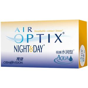 爱尔康隐形近视眼镜月抛水润日夜型3片*2硅水凝胶官方授权
