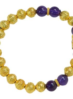 金包银手串紫水晶diy九紫离火