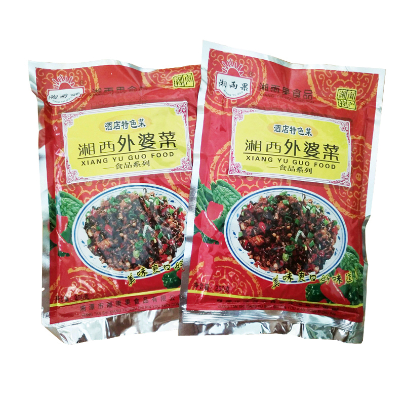 湖南特產(chǎn)湘西湘雨果外婆菜250g*40袋下飯菜農(nóng)家外婆醬菜腌菜咸菜