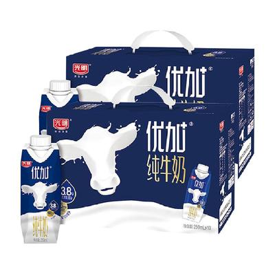 光明优加3.8纯牛奶250ml×20盒