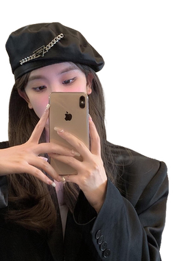 艾佳微贝雷帽女显脸小