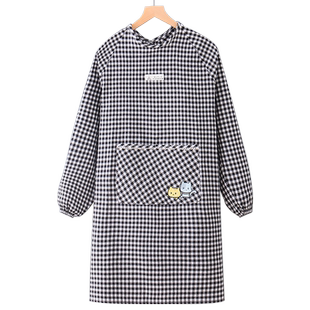 围裙厨房家用工作服罩衣女2025新款护衣做饭秋冬长袖防脏男士大人