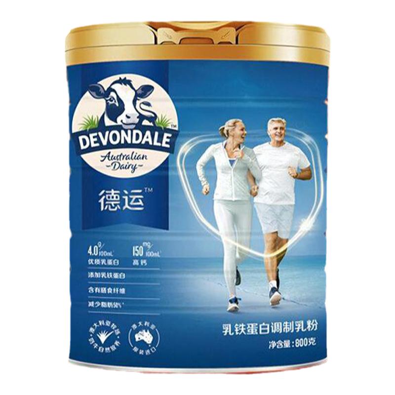 澳洲原装进口#德运乳铁蛋白高钙奶粉800g中老年0蔗糖低脂胖东来款