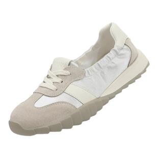 华耐浅口运动芭蕾鞋平底鞋2024秋款百搭透气绸缎面阿甘德训休闲鞋