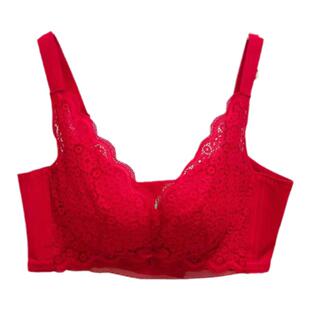 大红古蒂花文胸乳胶聚拢收副乳中薄透气魔力圈内衣女胸罩舒适2926