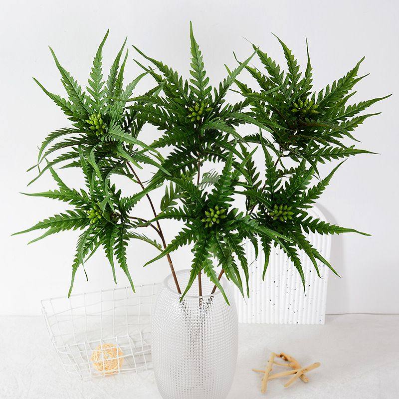 仿真植物单支金毛狗脊叶蕨草金狗脊叶子客厅摆件绿植造景插花配材