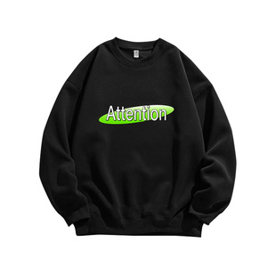 NewJeans歌Attention英文韩女团粉丝周边印花重磅纯棉卫衣男女款