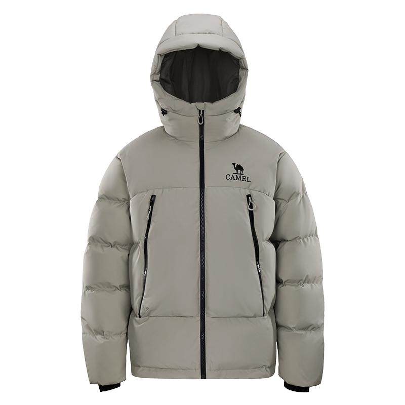 骆驼女装泡芙羽绒服加厚短款2025冬季新款保暖连帽面包羽绒外套女