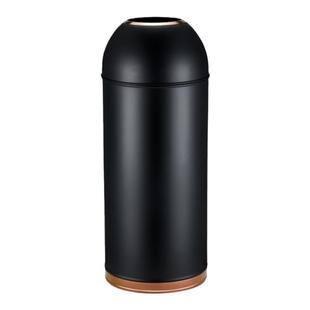 子弹头垃圾桶奶茶圆形无盖酒店大堂商场咖啡厅直投不锈钢果皮箱