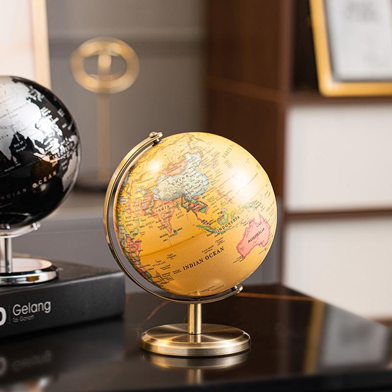 现代轻奢高档地球仪摆件办公室书房桌面摆设客厅电视柜家居装饰品