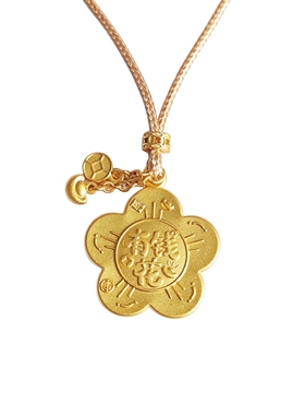 足银999纯银有钱花项链女