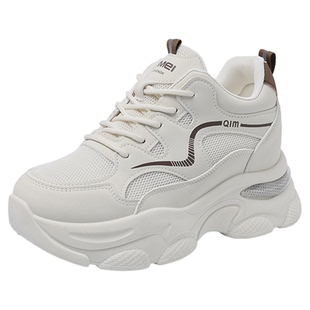 小个子内增高厚底老爹鞋女2026春季超火新款运动休闲鞋34码小白鞋