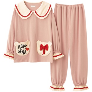 睡衣女秋冬季大码可爱长袖公主风韩版套装学生卡通夏春秋款家居服