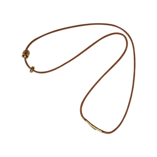 洪菁手作 2.0皮蜡绳锁骨链玉石黄金吊坠挂绳八股项链绳男女通用款