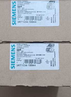 询价-接触器3RT1034-1BB44，库存余料