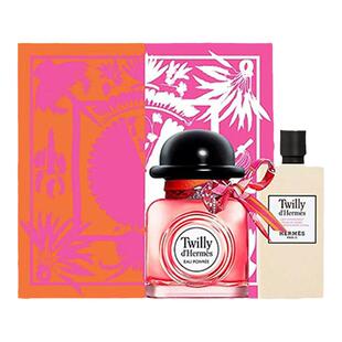 【自营】Hermes/爱马仕丝意丝巾浓香水套装 花香调丝带身体乳
