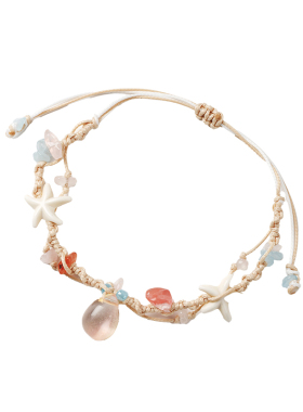 多巴胺天然石编织手链女ins风