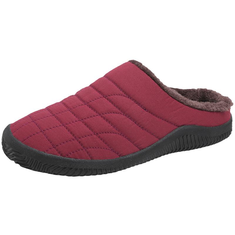 2025年冬季新款防滑防水老人棉拖鞋女老年人妈妈居家加绒保暖棉鞋