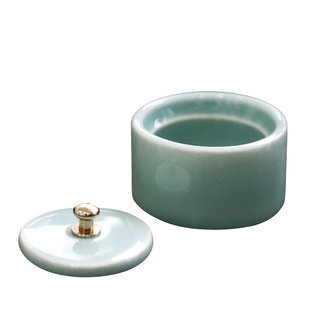 问心堂迷你墨盒陶瓷墨盘墨碟墨汁墨水砚台专用带盖笔洗文房四宝书法用品国画工具搁笔台笔山毛笔字笔洗笔缸