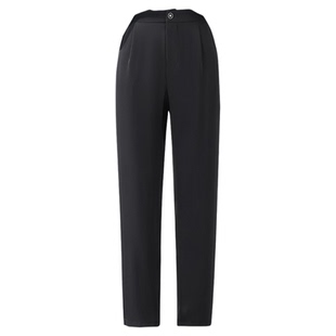 班尼路高级感烟管西装裤女2025夏季薄款通勤休闲垂坠窄版直筒裤J