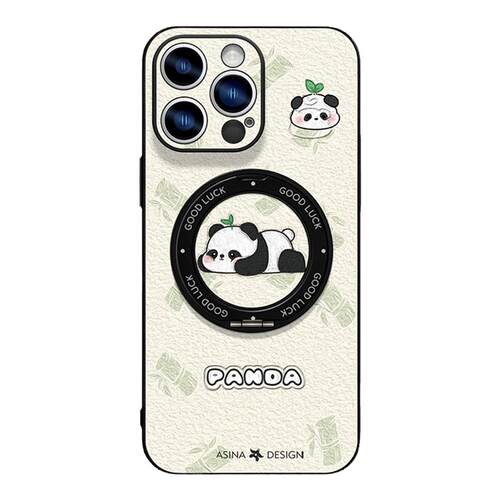 悠闲小熊猫适用iphone17promax手机壳15Pro全包ip13防摔14Promax高级ip16磁吸带支架14Pro女超薄2026新款Ho3