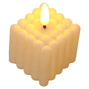 ins奶油风魔方电子蜡烛小众灯节日北欧氛围小夜灯装饰布置摆件