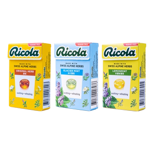 IU推荐Ricola无糖薄荷糖润喉糖护嗓瑞士进口柠檬清凉咽喉27.5g*6