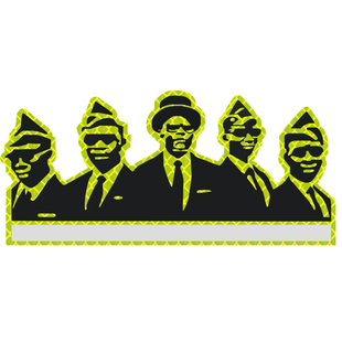 黑人抬棺车贴专业团队行车不规范全村去吃饭保持车距反光贴夜光贴