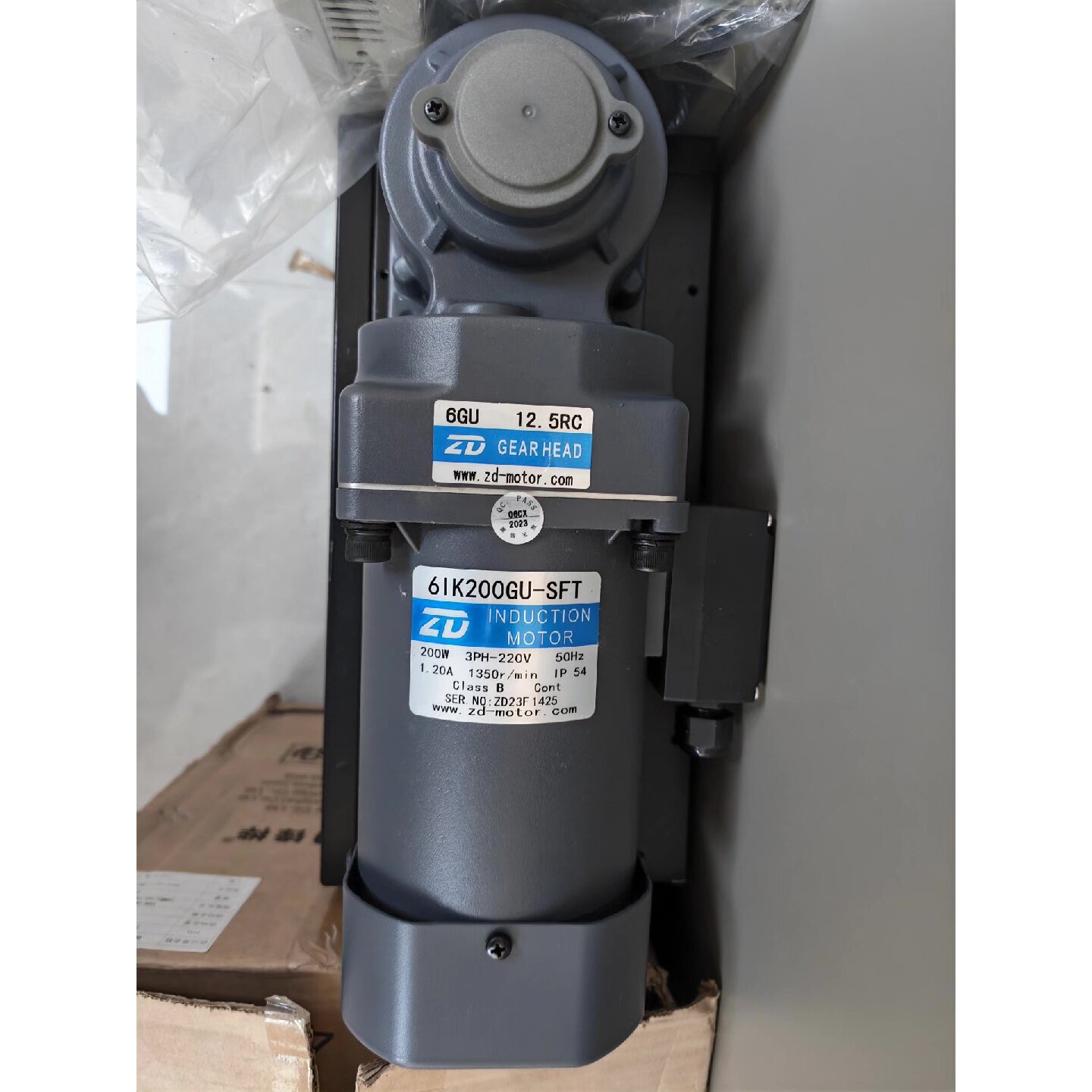 【议价-可维修】中大电机6IK200GU-SFT 带6GU 12.5RC齿轮 /二手均
