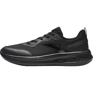 安踏运动鞋男款2025新款冬季网面透气跑步鞋黑色官方旗舰正品鞋子