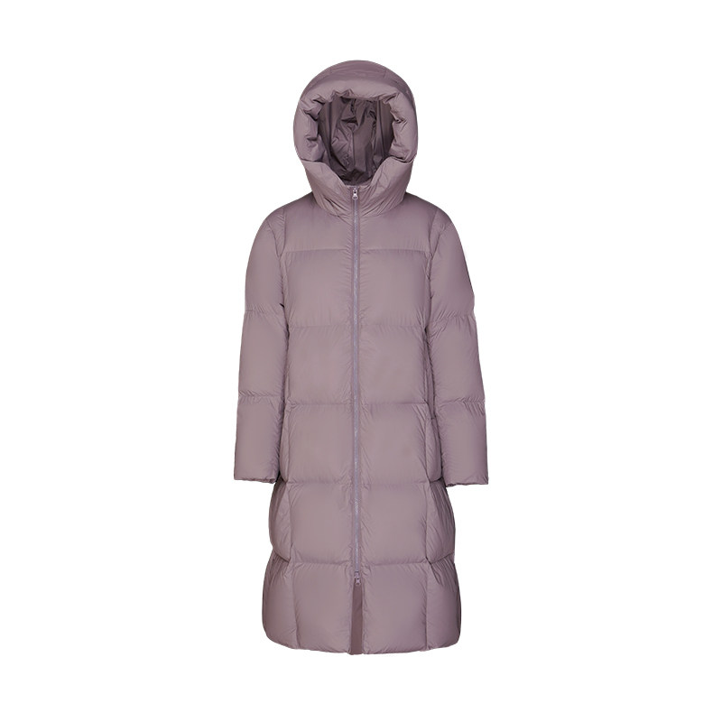 2025年冬季新品95白鸭绒中长款小个子羽绒服女黑色保暖过膝时尚
